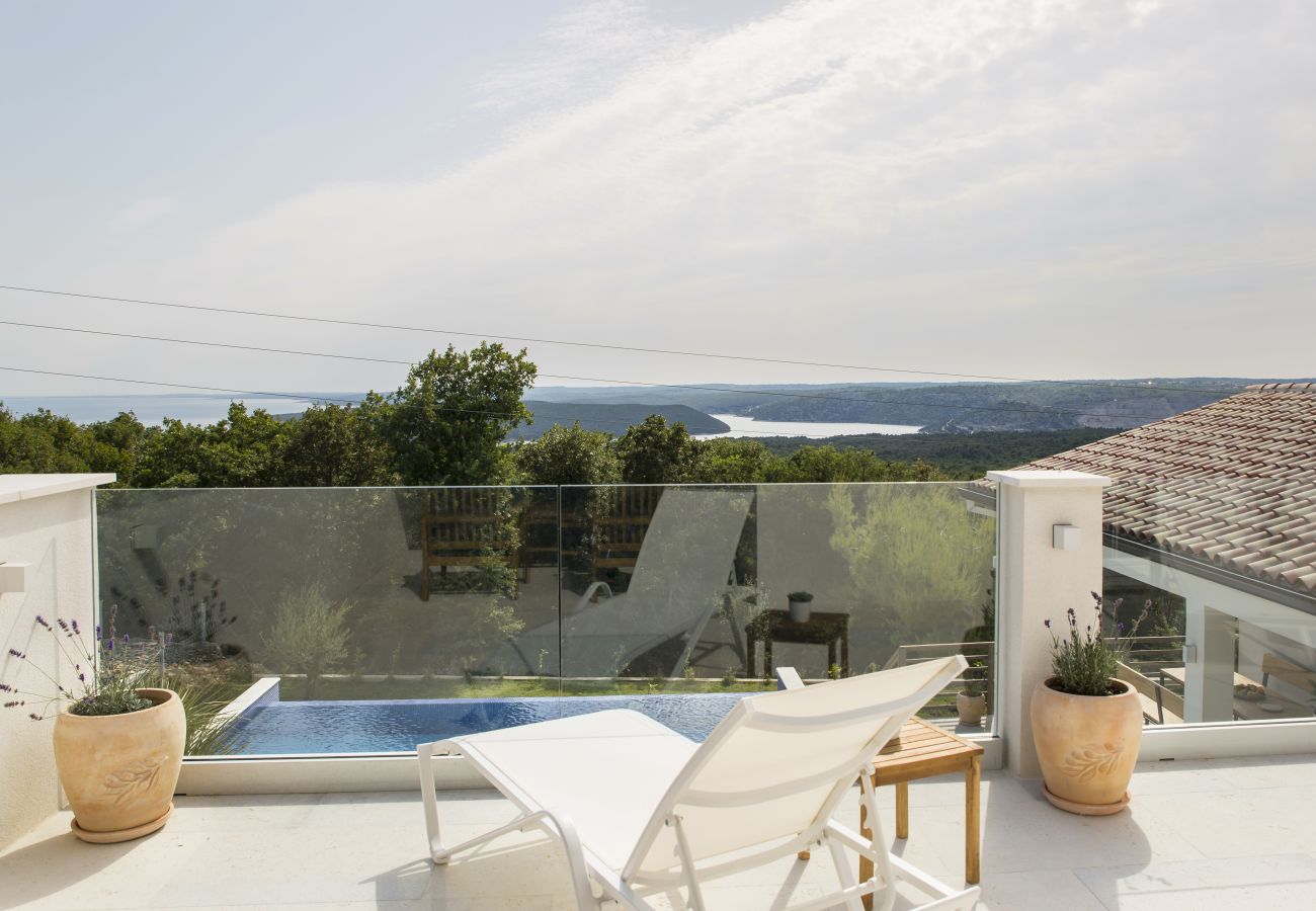 Villa in Koromačno - Villa Casta Diva near Labin - Rabac with sea view and wellness