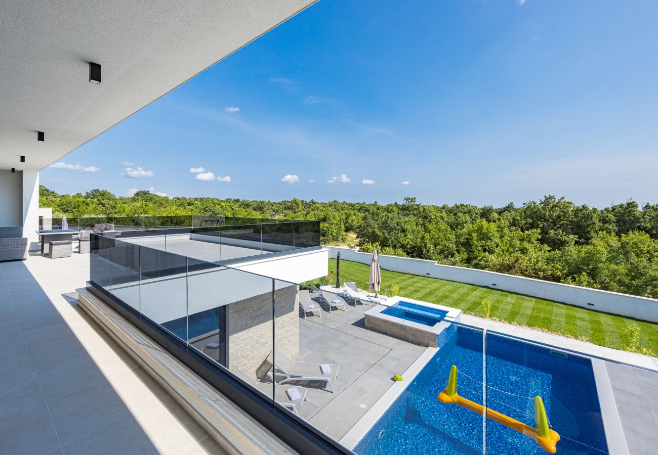 Villa in Juršici - Villa MaEm in Central Istria for families with Sauna, Whirlpool & Sea View