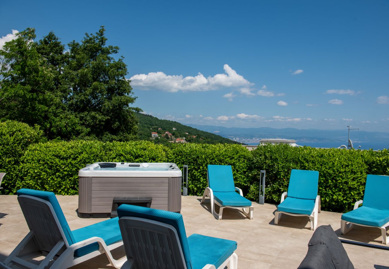 Villa in Opatija - Villa Sveti Petar near Opatija for 10 persons with sea view & whirlpool 