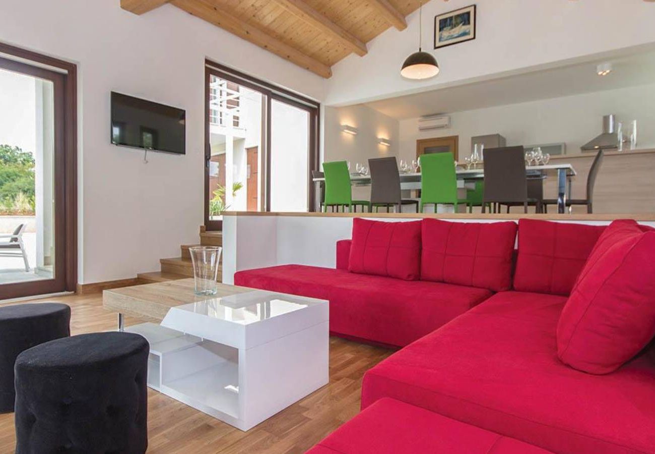 Villa in Štokovci - Villa Dora in Central Istria kids friendly with private pool and playground for 10 persons