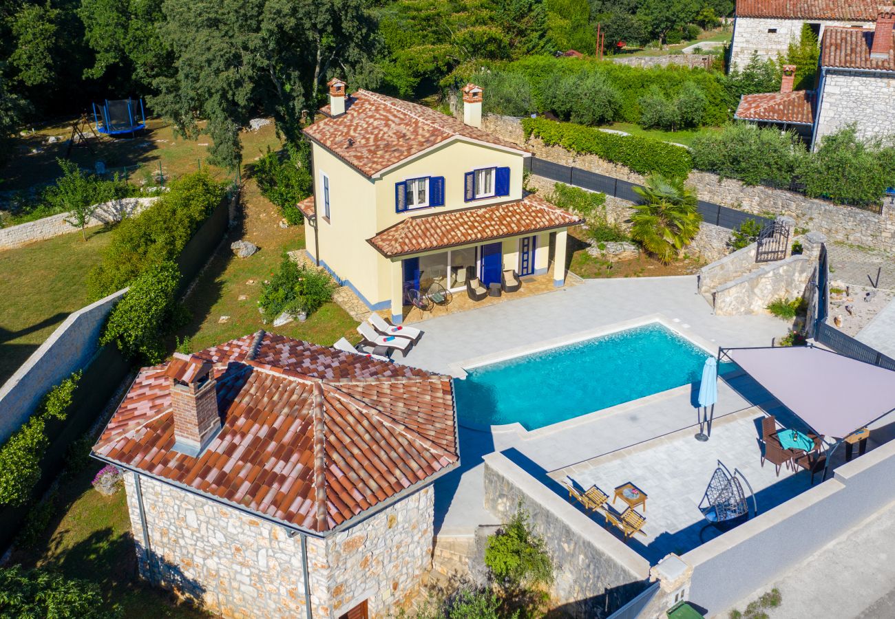 Villa in Kršan - Villa Rose near Labin - Rabac for 4 people with playground and private pool