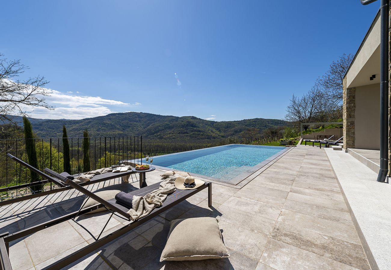 Villa in Livade - Villa Panorama del Tartufo for 6 people in Central Istria with spa & truffle hunting experience