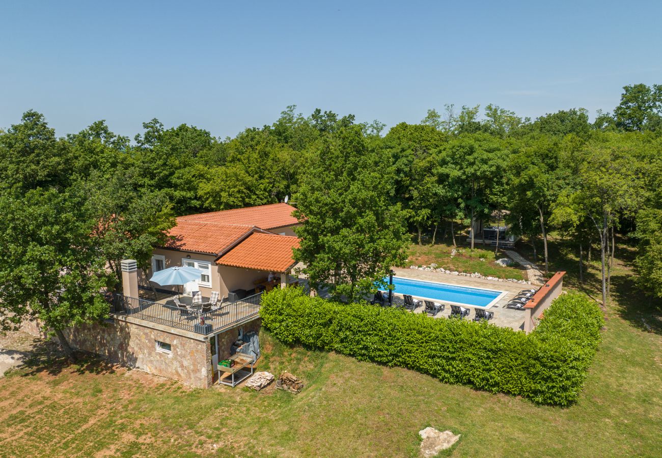 Villa in Sveta Nedelja - Villa St. Nikola for 8 + 2 near Labin - Rabac with jacuzzi & pet friendly