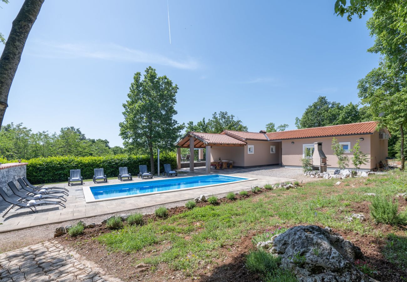 Villa in Sveta Nedelja - Villa St. Nikola for 8 + 2 near Labin - Rabac with jacuzzi & pet friendly