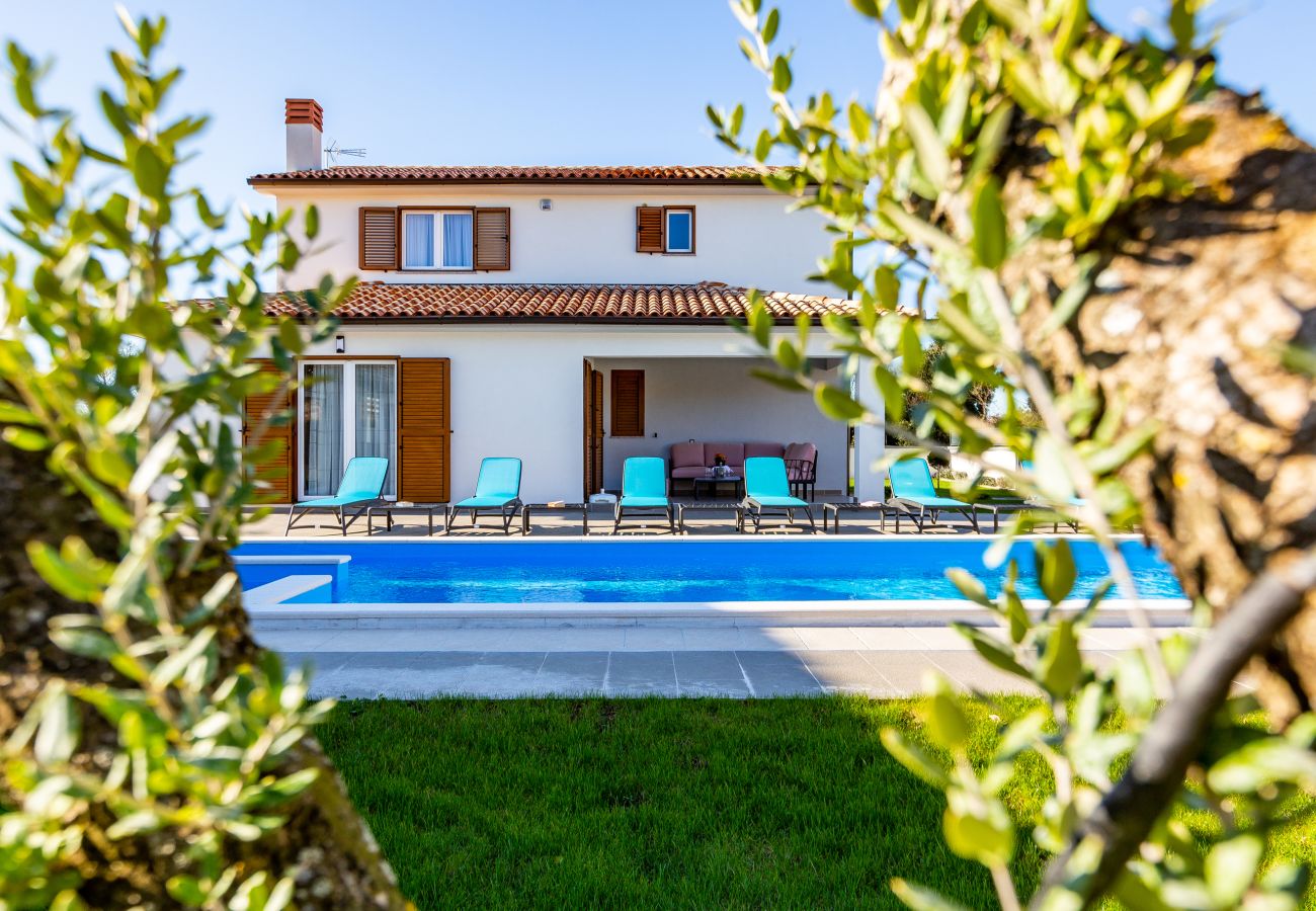 Villa in Šišan - Villa Alba Bianca near Pula for 6 people with children playground and jacuzzi