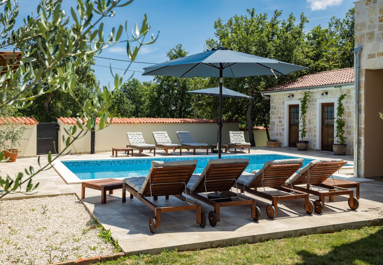 Villa a Sveti Kirin - Villa Cirka in Central Istria for 12+2 persons with Pool Heating & pool table 