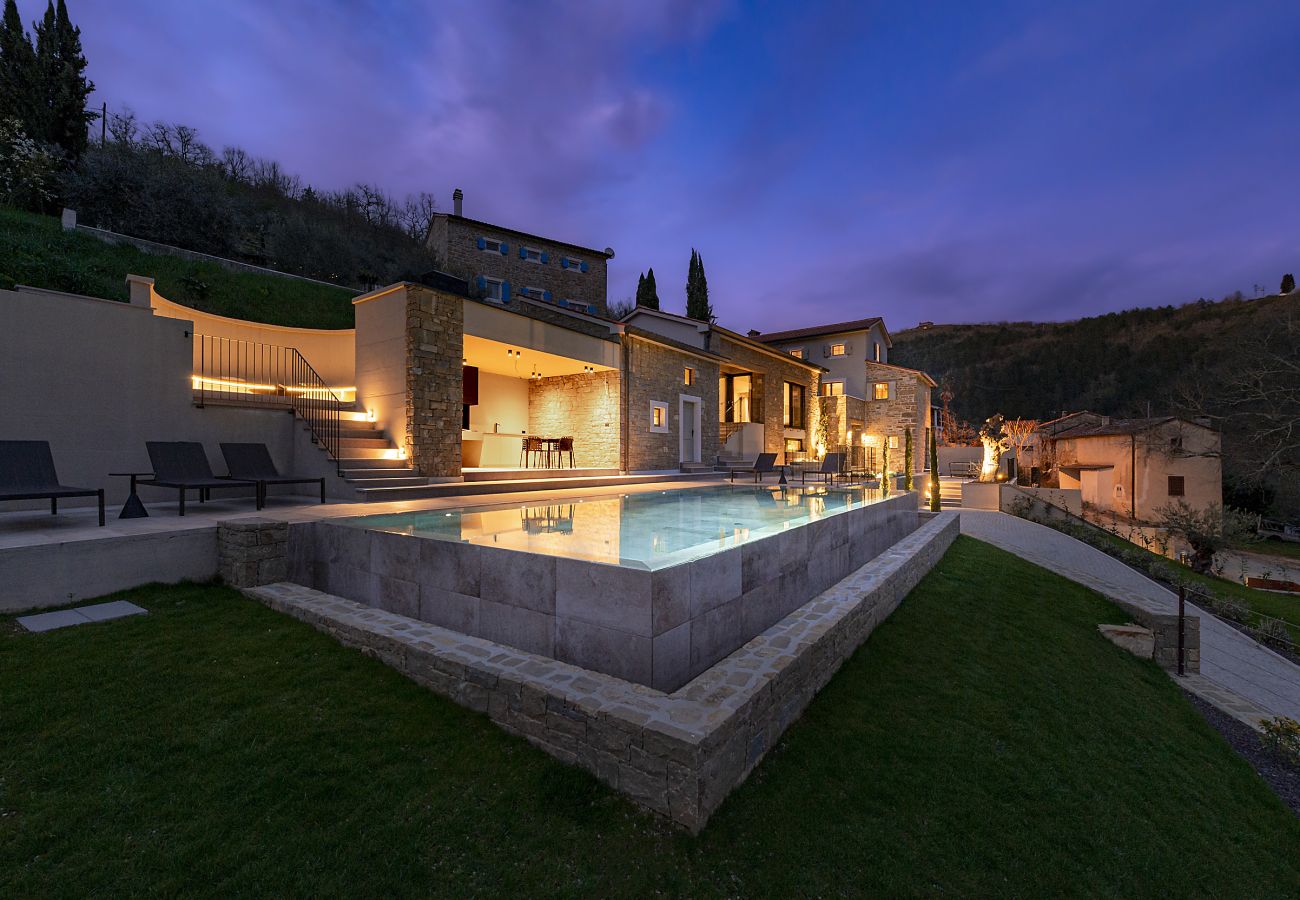 Villa a Livade - Villa Panorama del Tartufo for 6 people in Central Istria with spa & truffle hunting experience