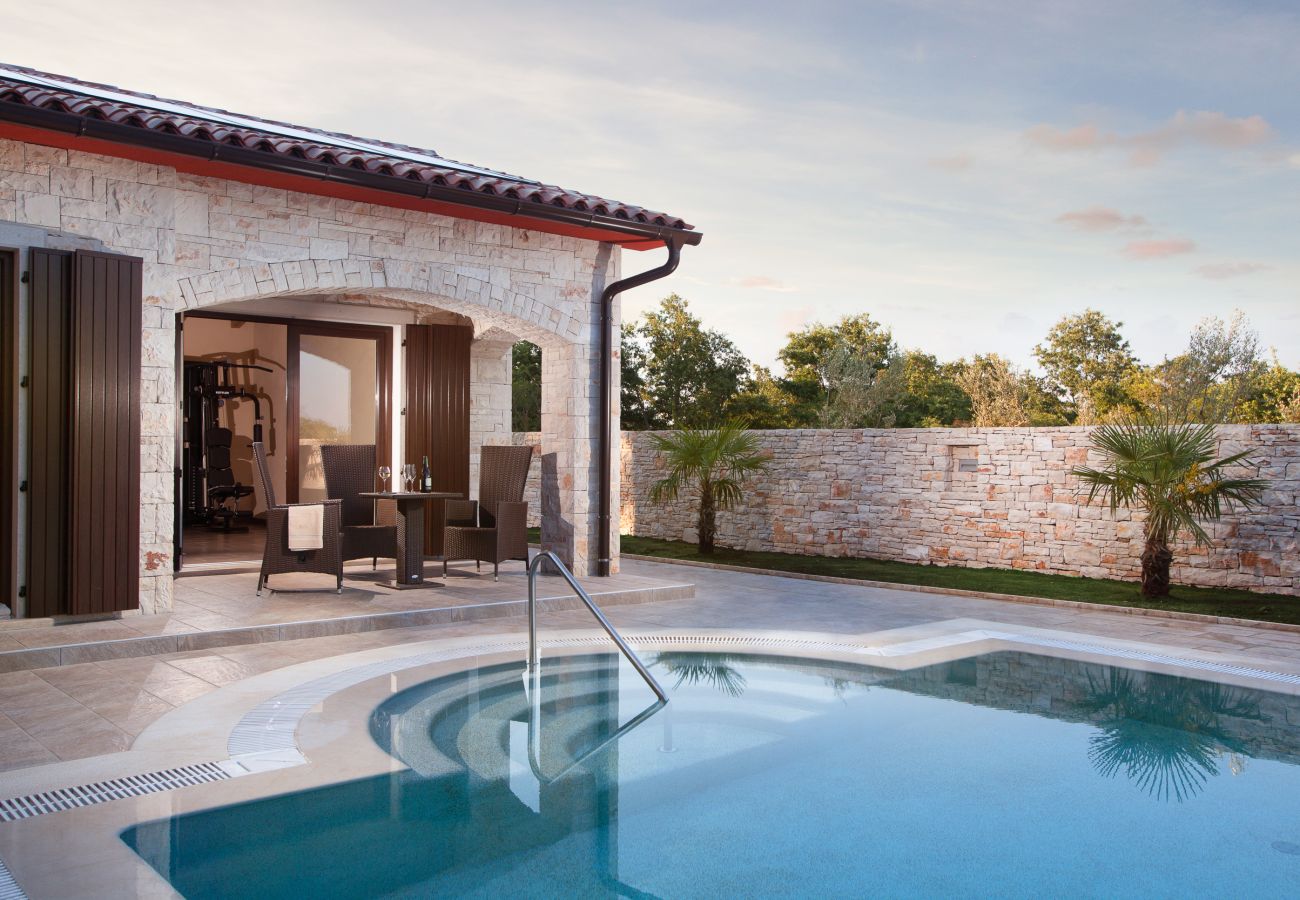 Villa a Svetvincenat - Residence Monaco for 10 people in Central Istria with 65 m2 private pool, large garden & spa 