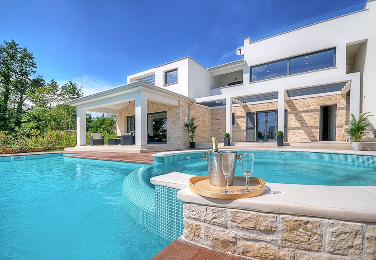 Villa in Višnjan - Villa Onyx for 12 people near Poreč with 65 m2 private pool and jacuzzi