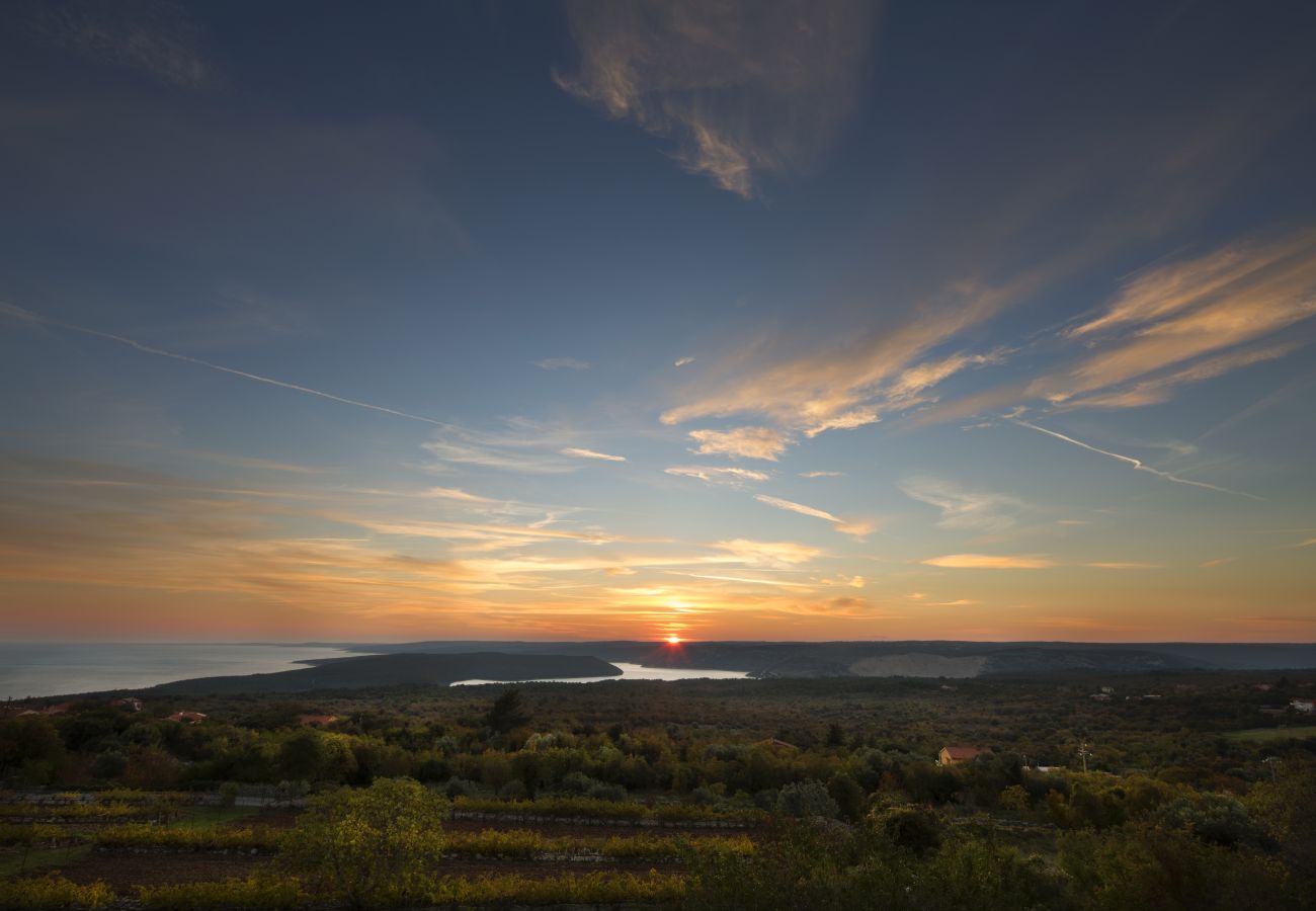 Villa in Viškovici - Villa Bella Vista for 8 people with sea view and heated pool