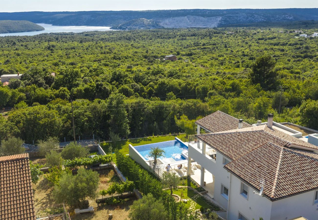 Вилла на Koromačno - Villa Casta Diva near Labin - Rabac with sea view and wellness