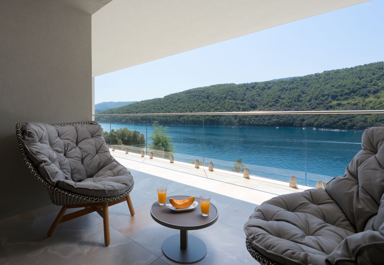 Вилла на Duga Luka - Villa Vlastelini II near Labin - Rabac with sea view, beachfront and wellness