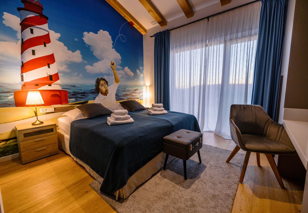 Вилла на Brtonigla - Villa Sanpadeo for kids & families in Central Istria with jacuzzi, sauna & sea view